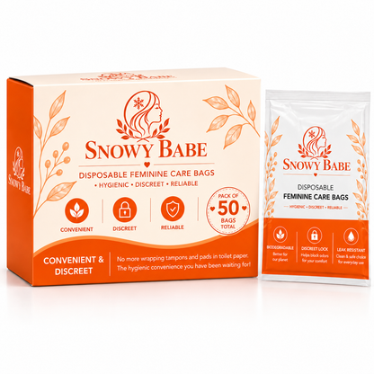 Snowy Babe Feminine Hygiene Disposal Bags – Self-Adhesive Sanitary Bags for Tampons, Pads & Liners